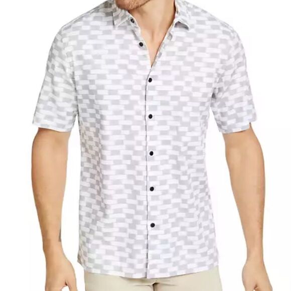ALFANI Stretch Short Sleeve Shirt Men Size XXL - Picture 1 of 6